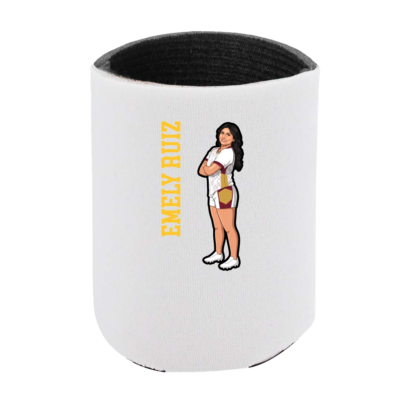 Can Holder — Name Vertical in White
