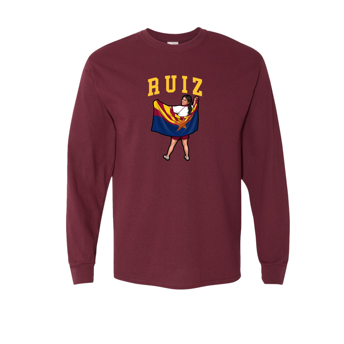 Long Sleeve Tee — Shirsey in Maroon