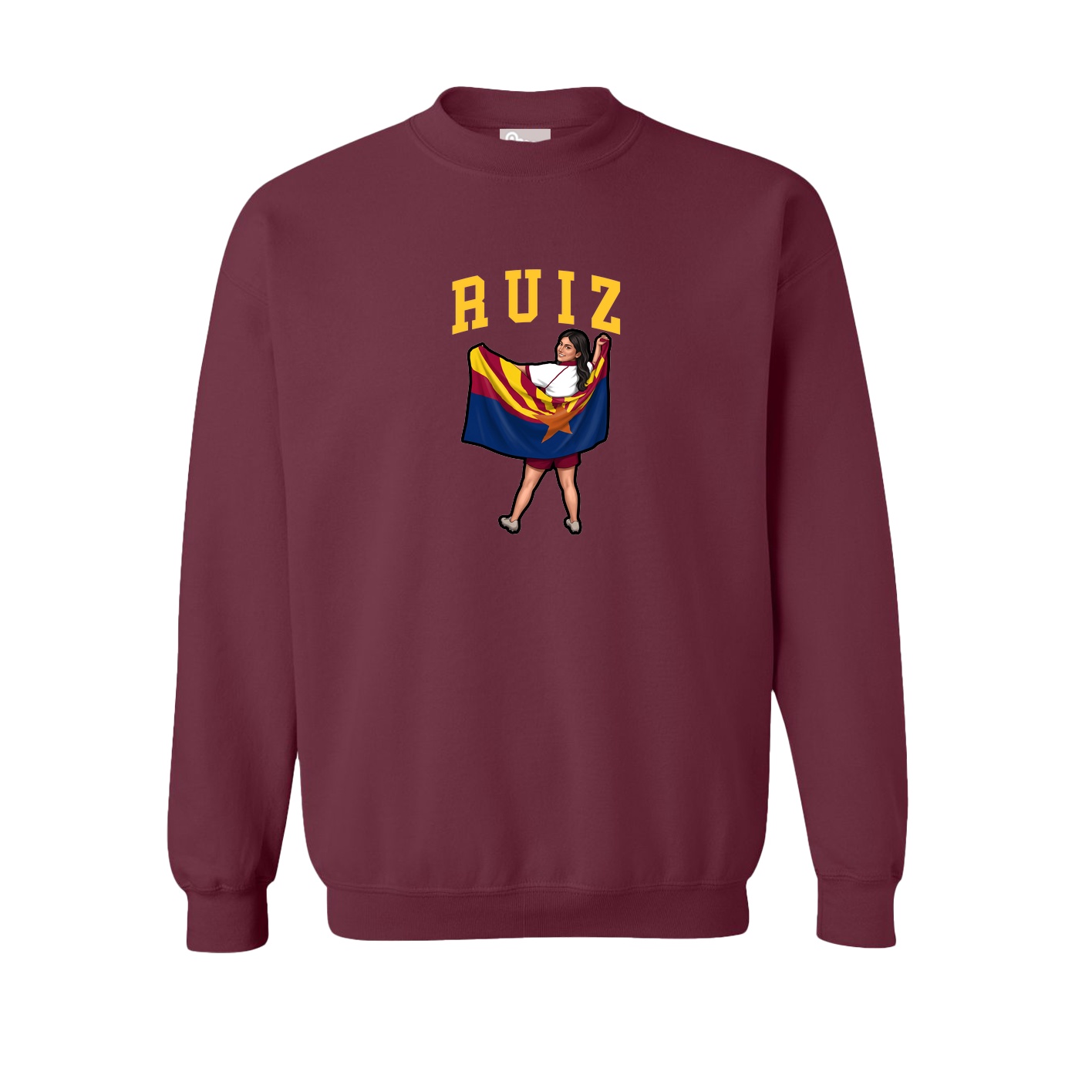 Fleece Crew — Shirsey in Maroon