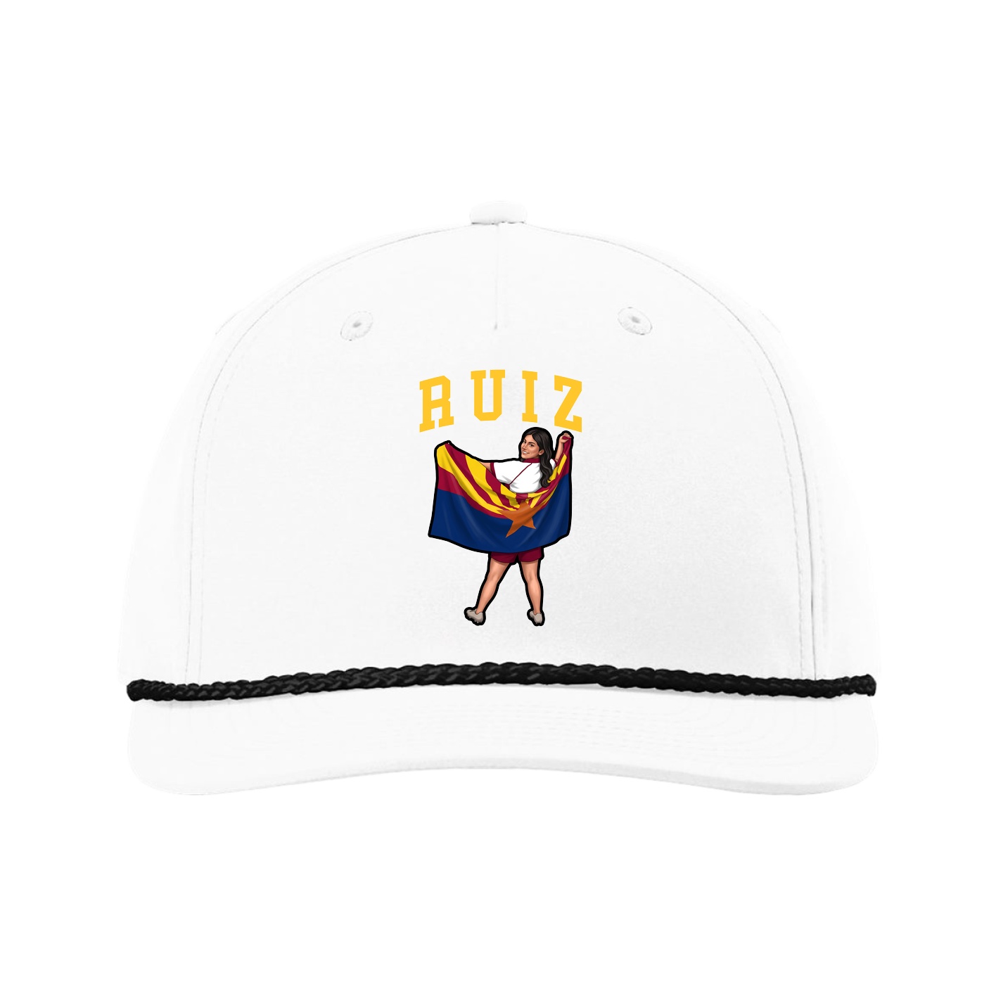 Five-Panel Classic Rope Cap — Shirsey in White