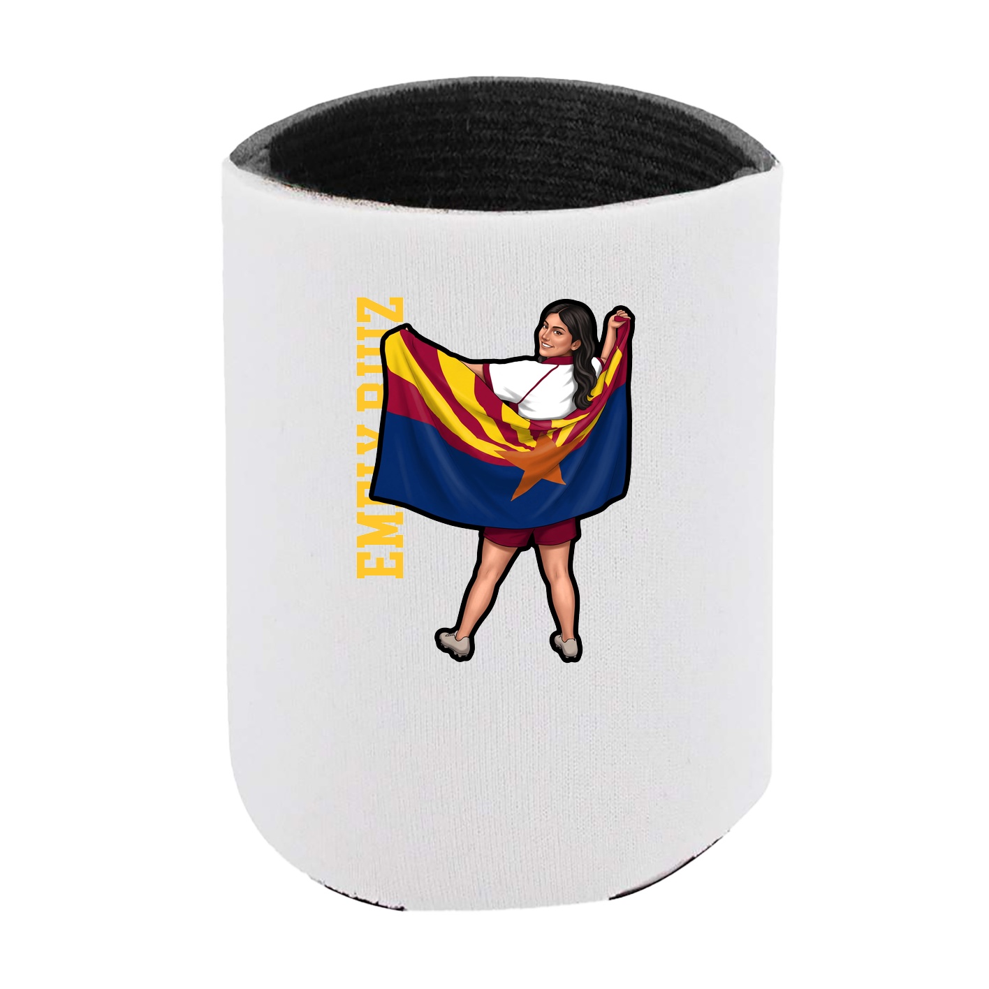Can Holder — Name Vertical in White