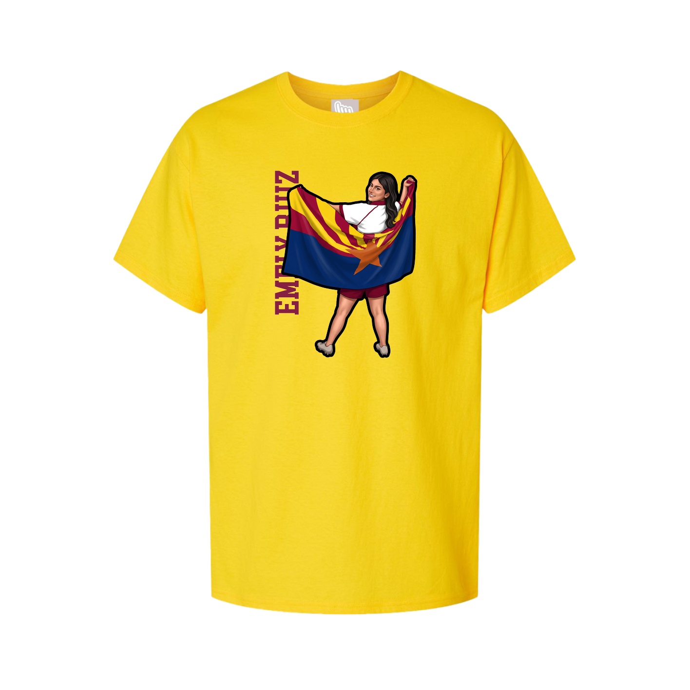 Youth Tee — Name Vertical in Gold