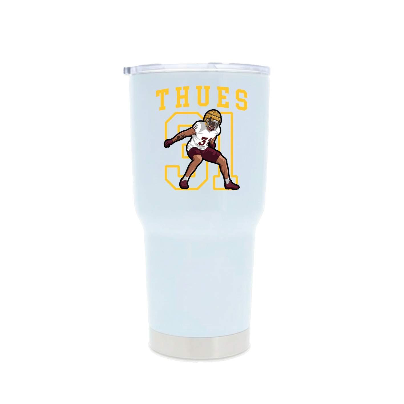 30oz Stainless Steel Tumbler — Shirsey in White