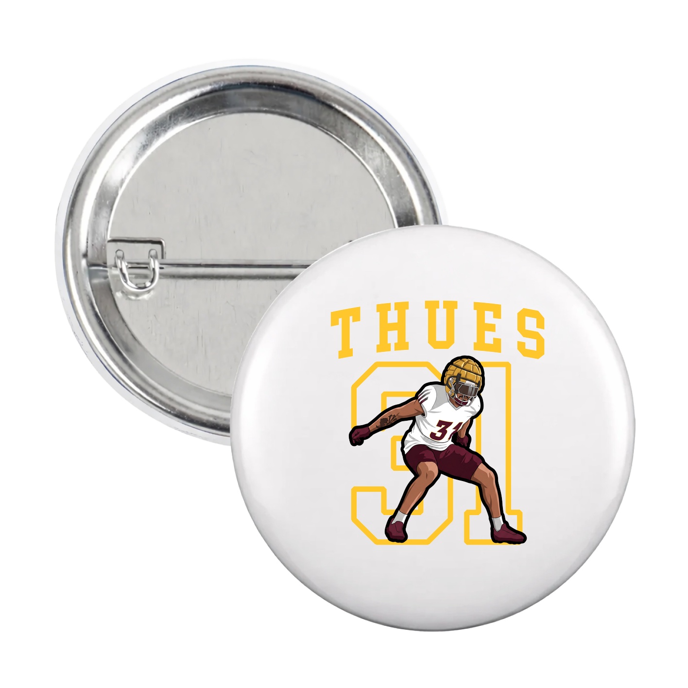 Game Day Button — Shirsey in White