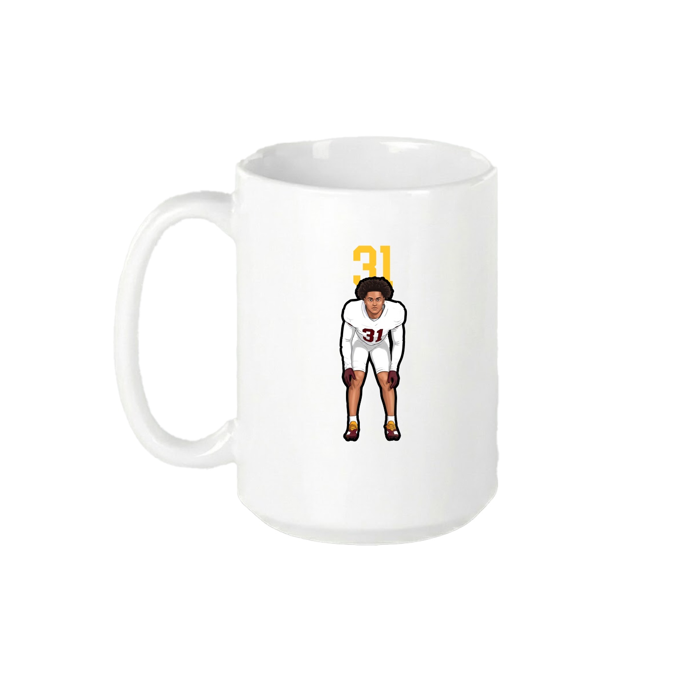 15oz Coffee Mug — Number Top in White