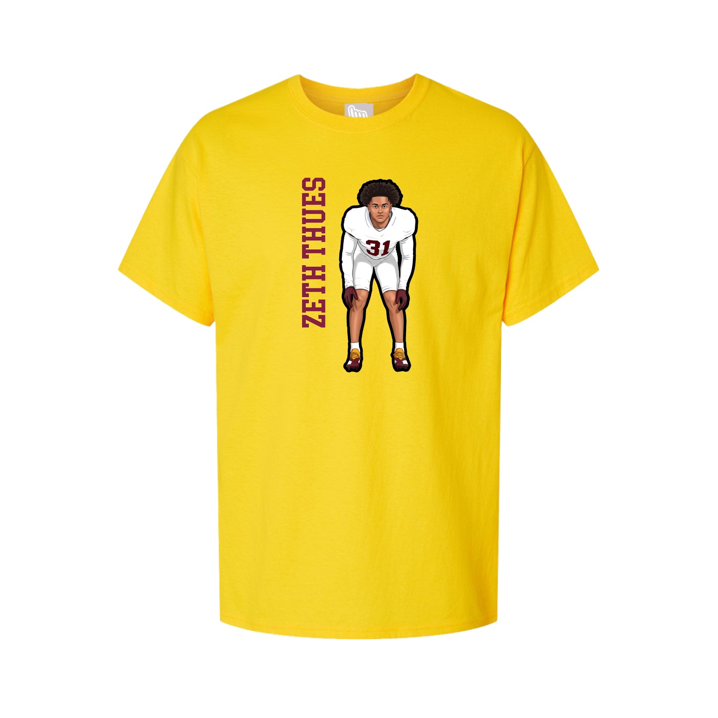 Tee — Name Vertical in Gold