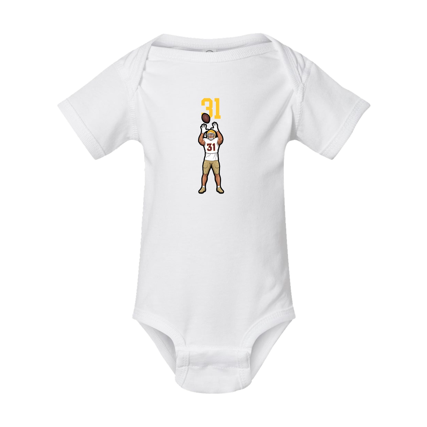 Baby Onesie — Number Top in White