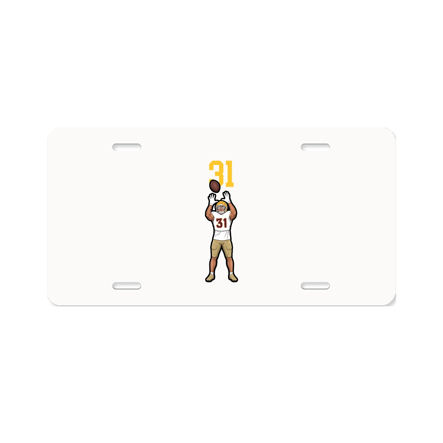 License Plate — Number Top in Classic