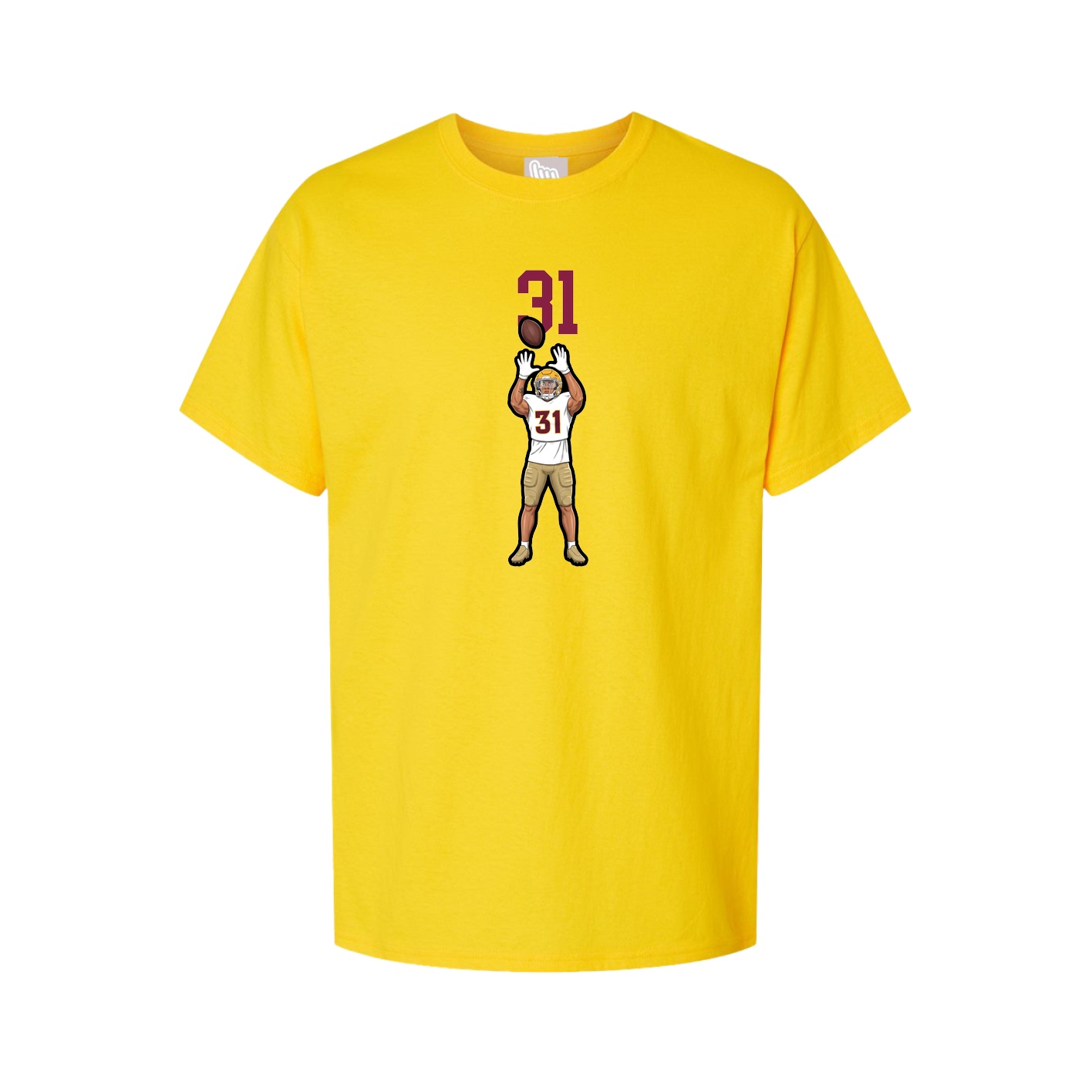 Youth Tee — Number Top in Gold