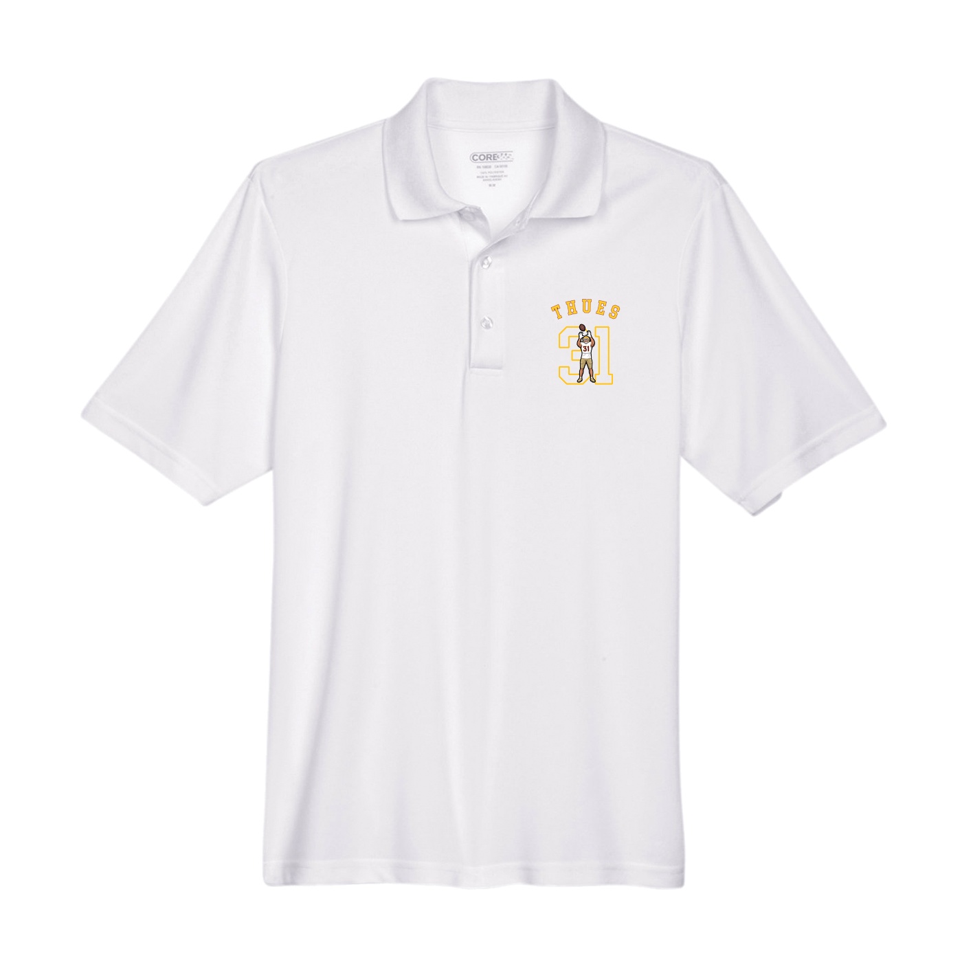 Performance Polo — Shirsey Arch in White