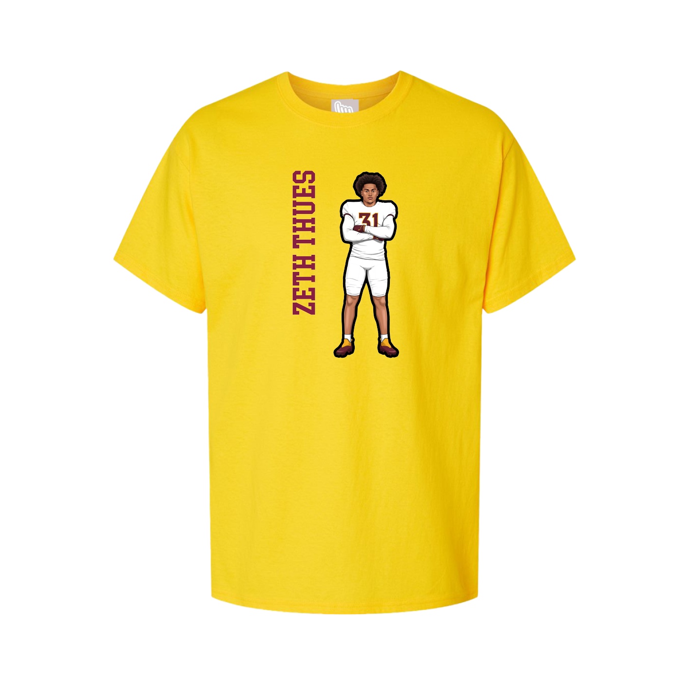 Tee — Name Vertical in Gold