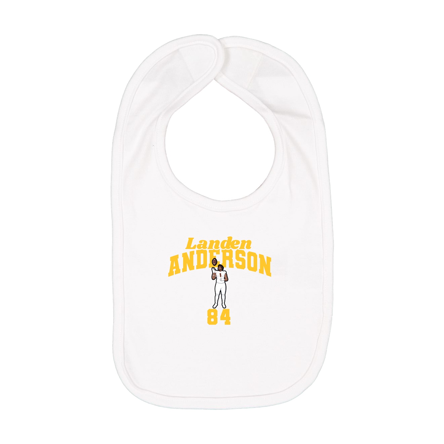 Infant Bib — Signature Arch in White