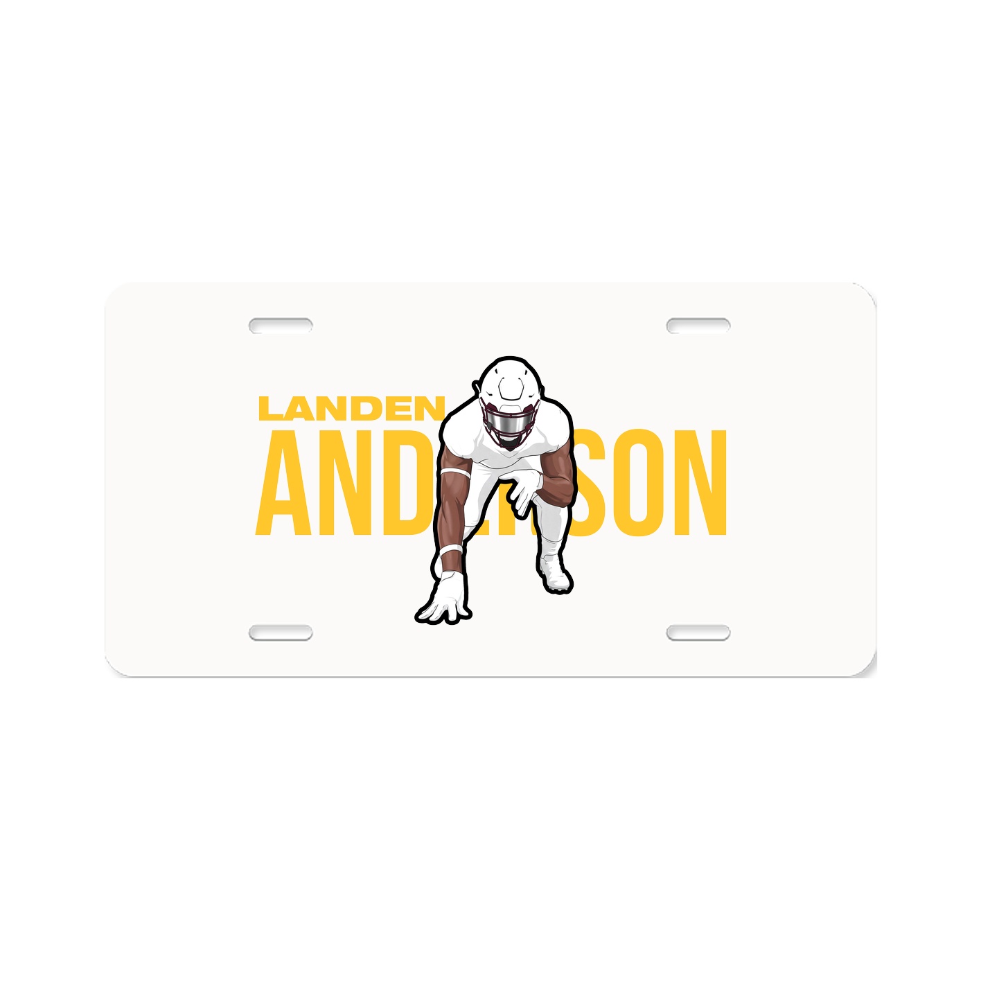 License Plate — Player Name in Classic