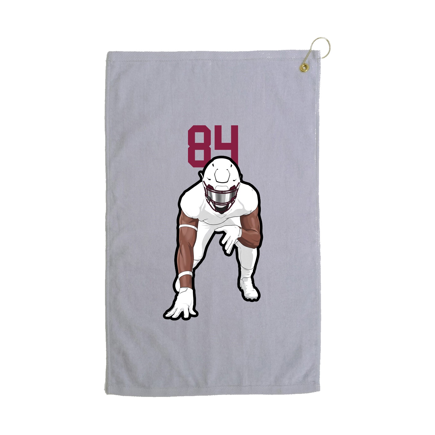 Golf Towel — Number Top in Grey