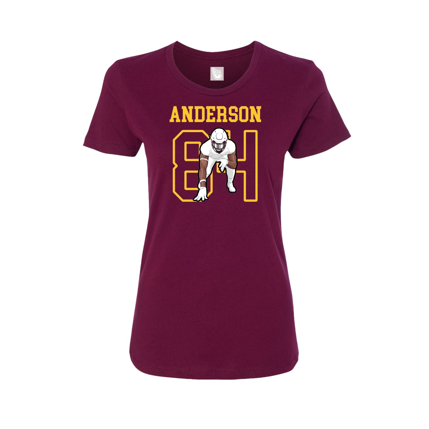 Fitted Women's Tee — Shirsey in Maroon