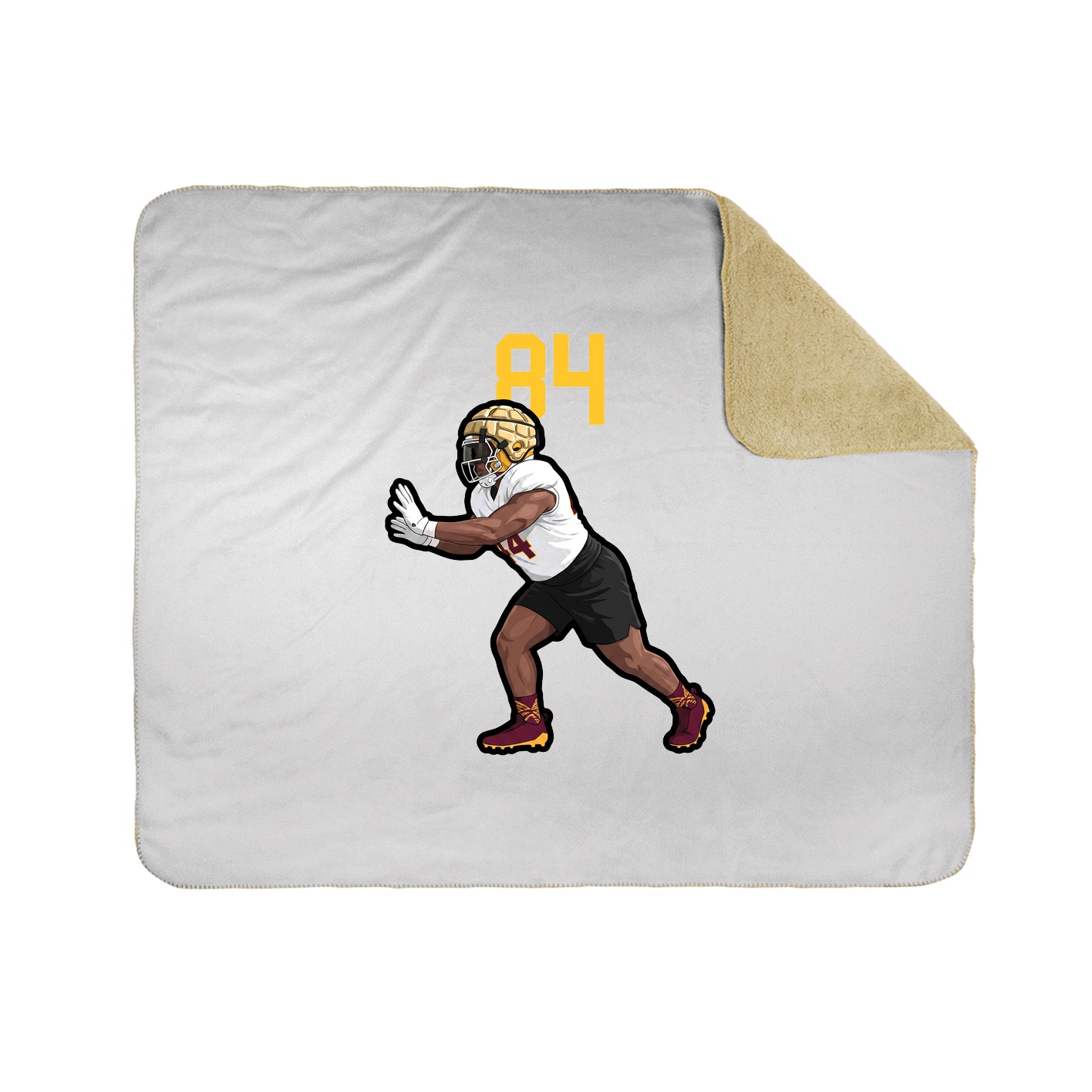 Throw Blanket — Number Top in White