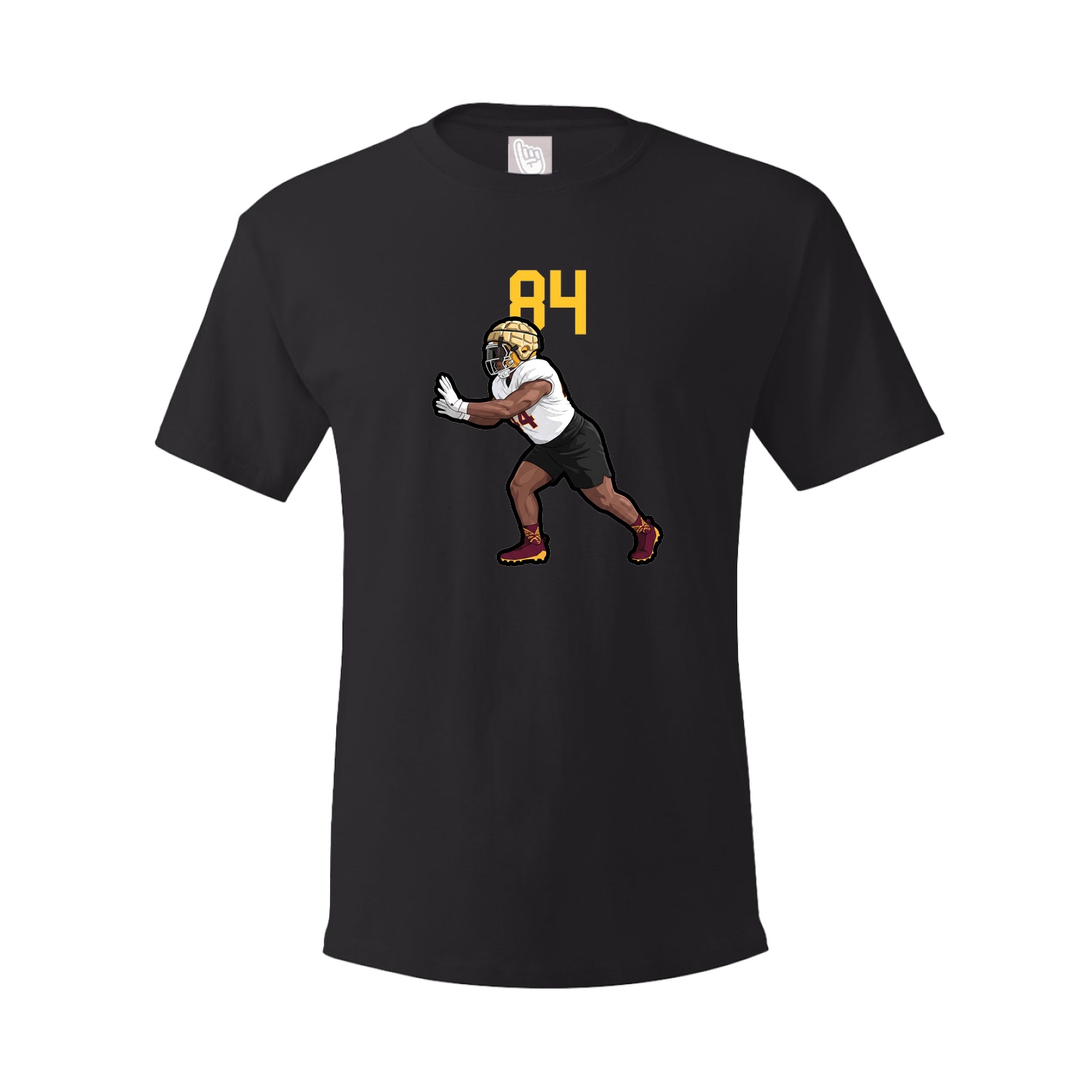Youth Tee — Number Top in Black