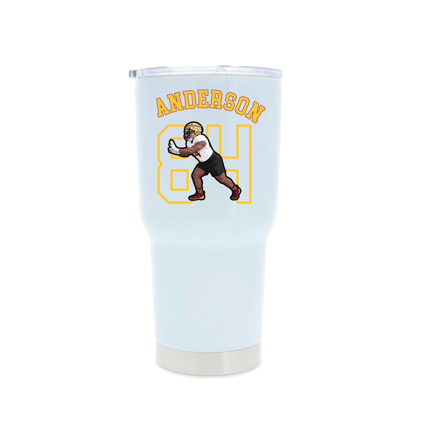 30oz Stainless Steel Tumbler — Shirsey Arch in White