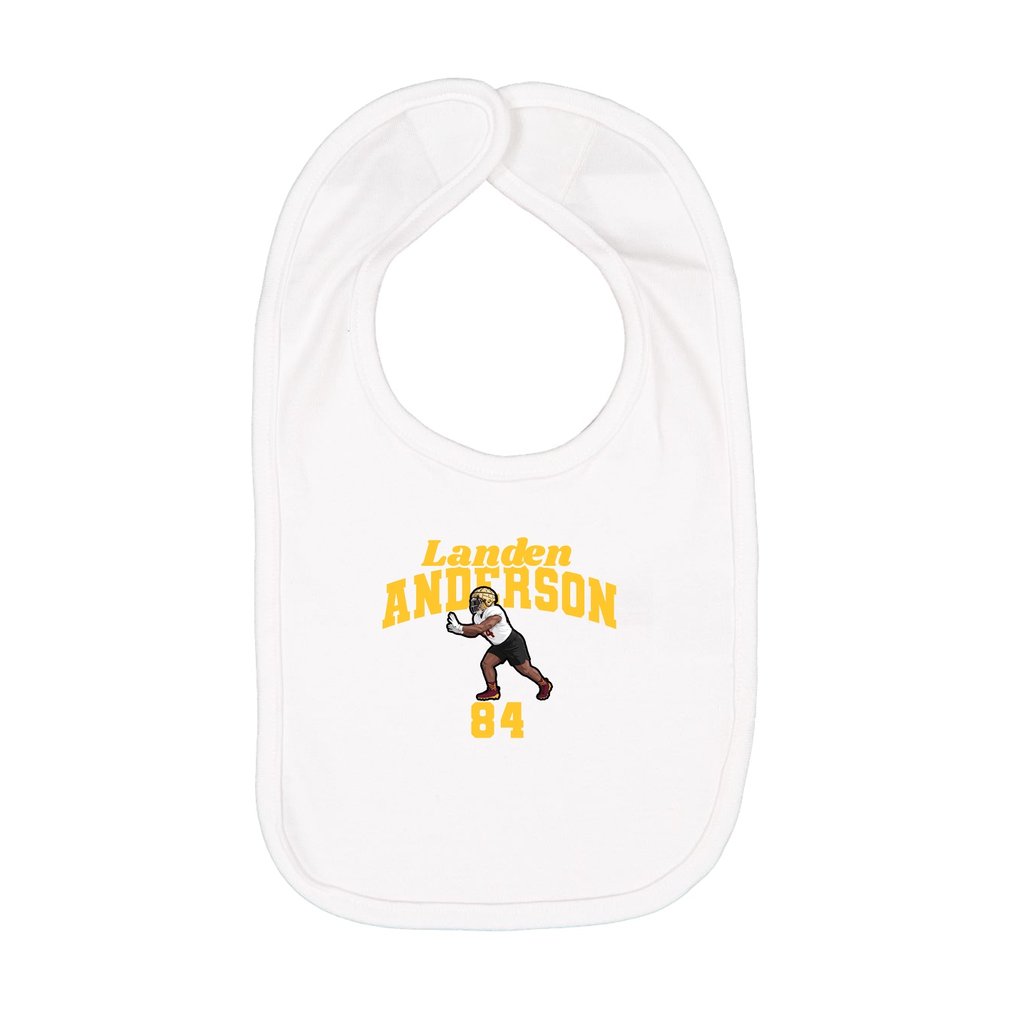 Infant Bib — Signature Arch in White