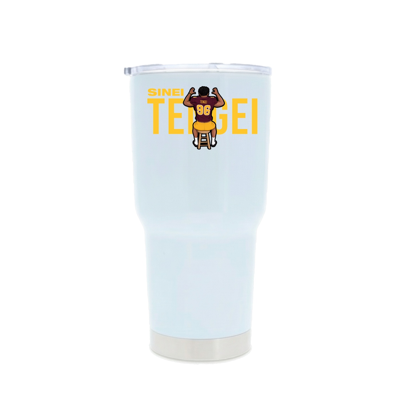 30oz Stainless Steel Tumbler — Player Name in White