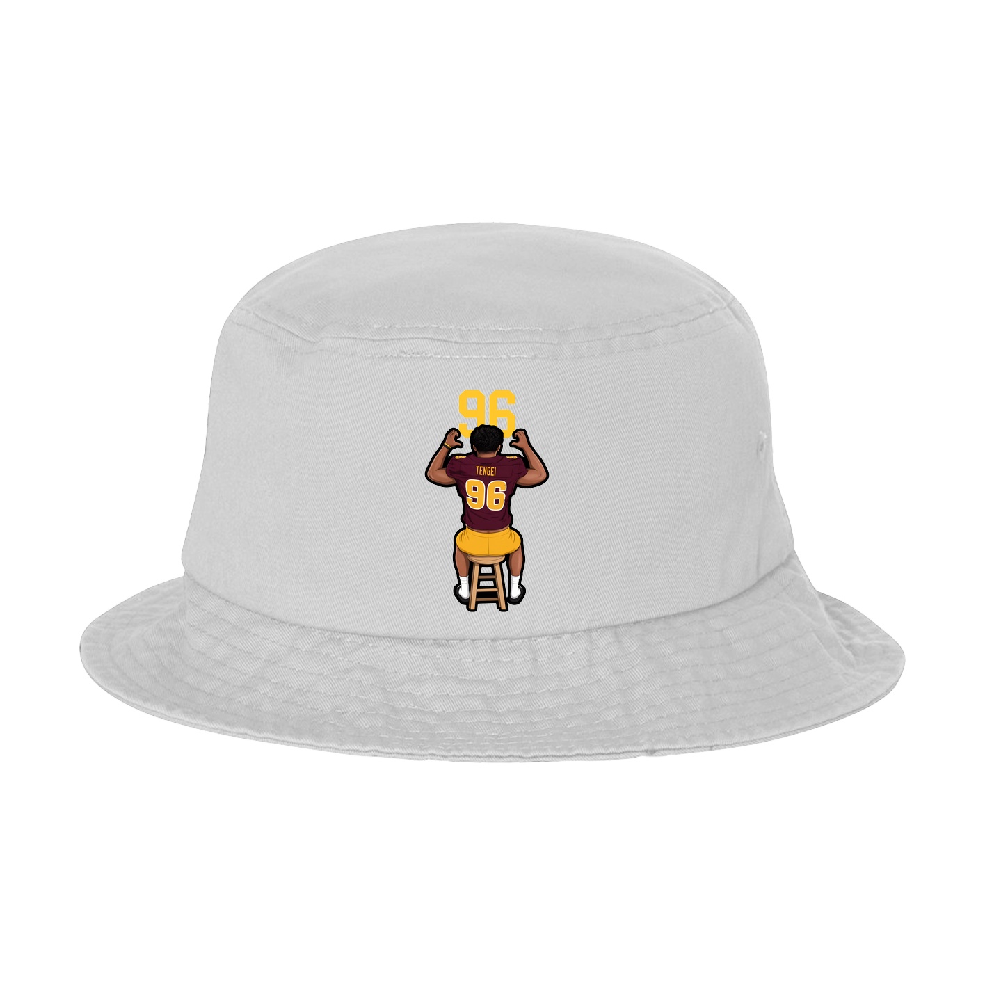 Bucket Cap — Number Top in White