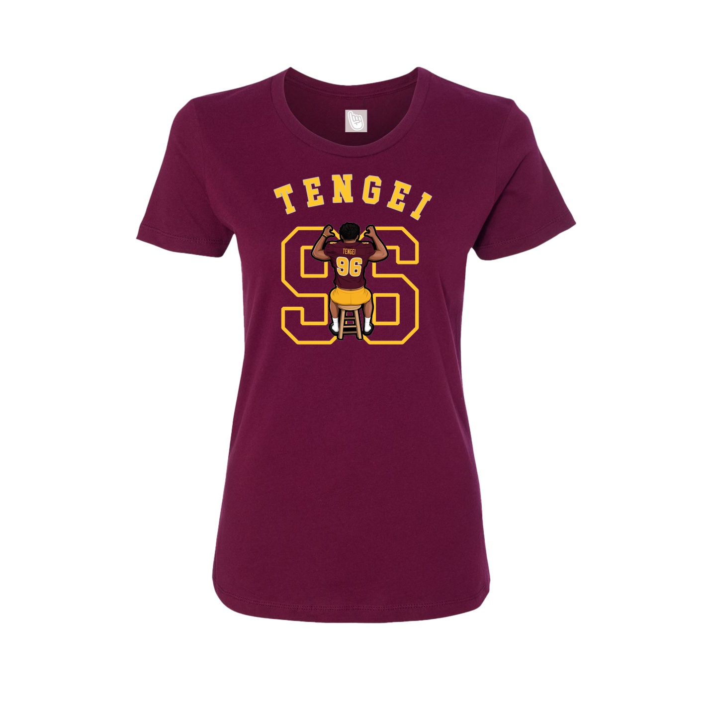 Fitted Women's Tee — Shirsey Arch in Maroon