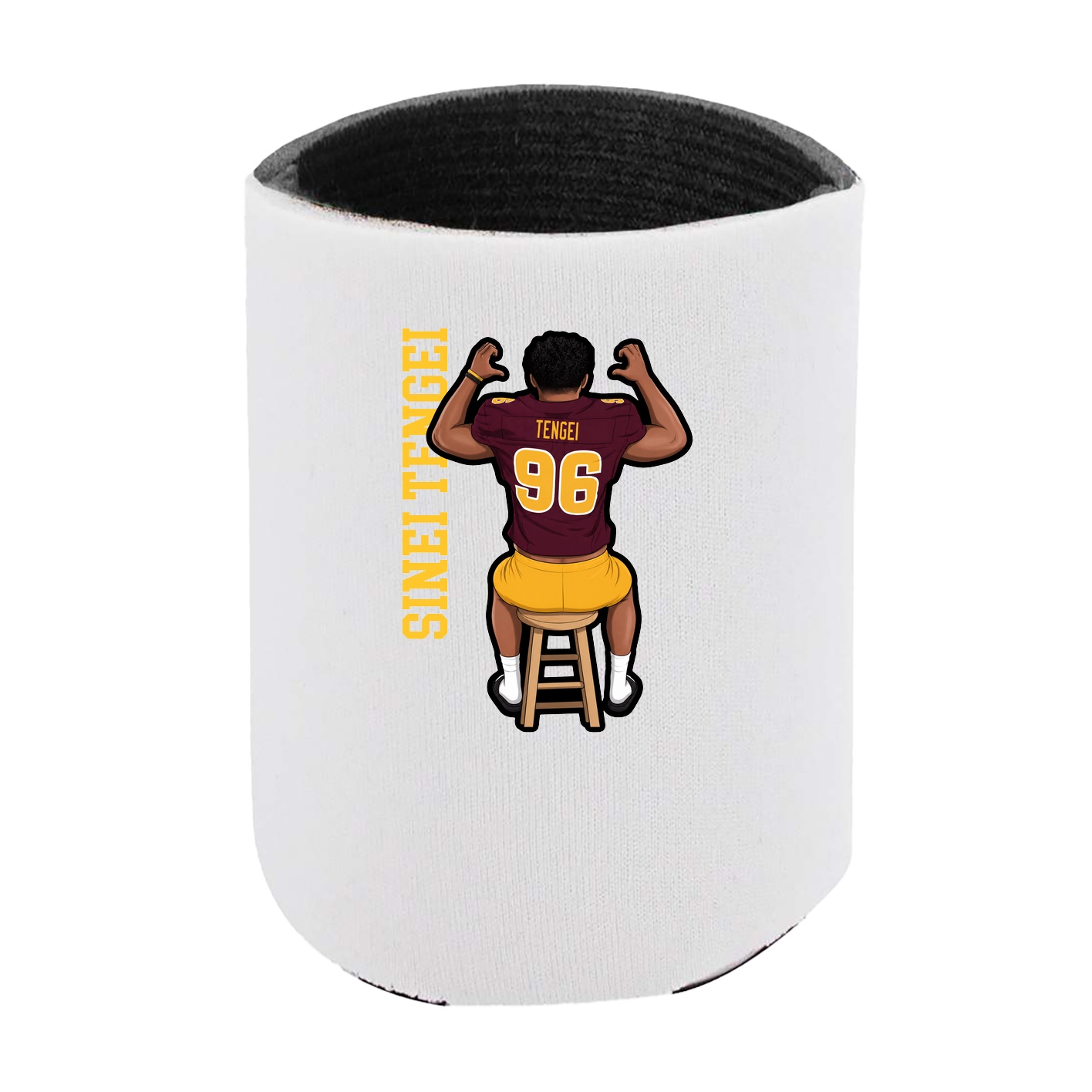 Can Holder — Name Vertical in White