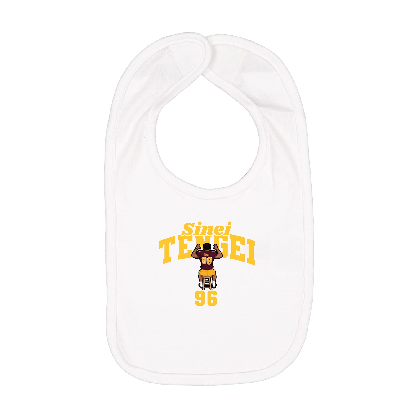 Infant Bib — Signature Arch in White