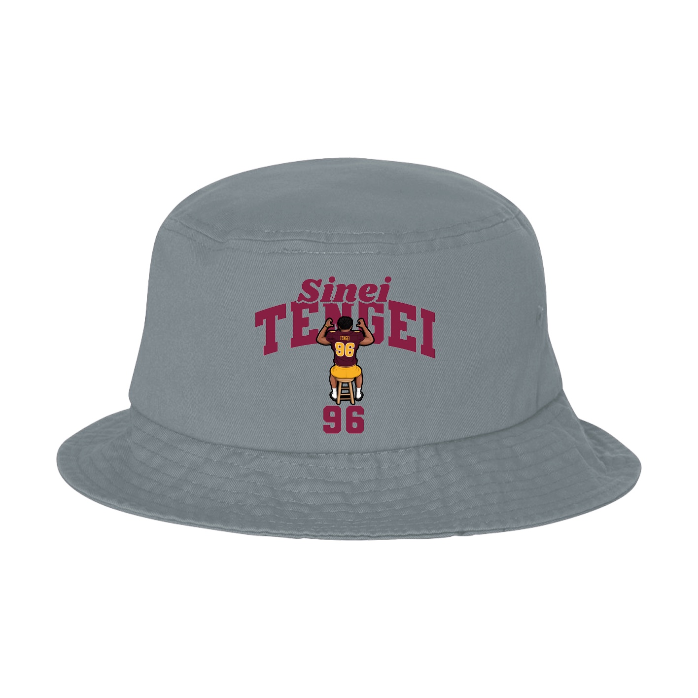 Bucket Cap — Signature Arch in Grey