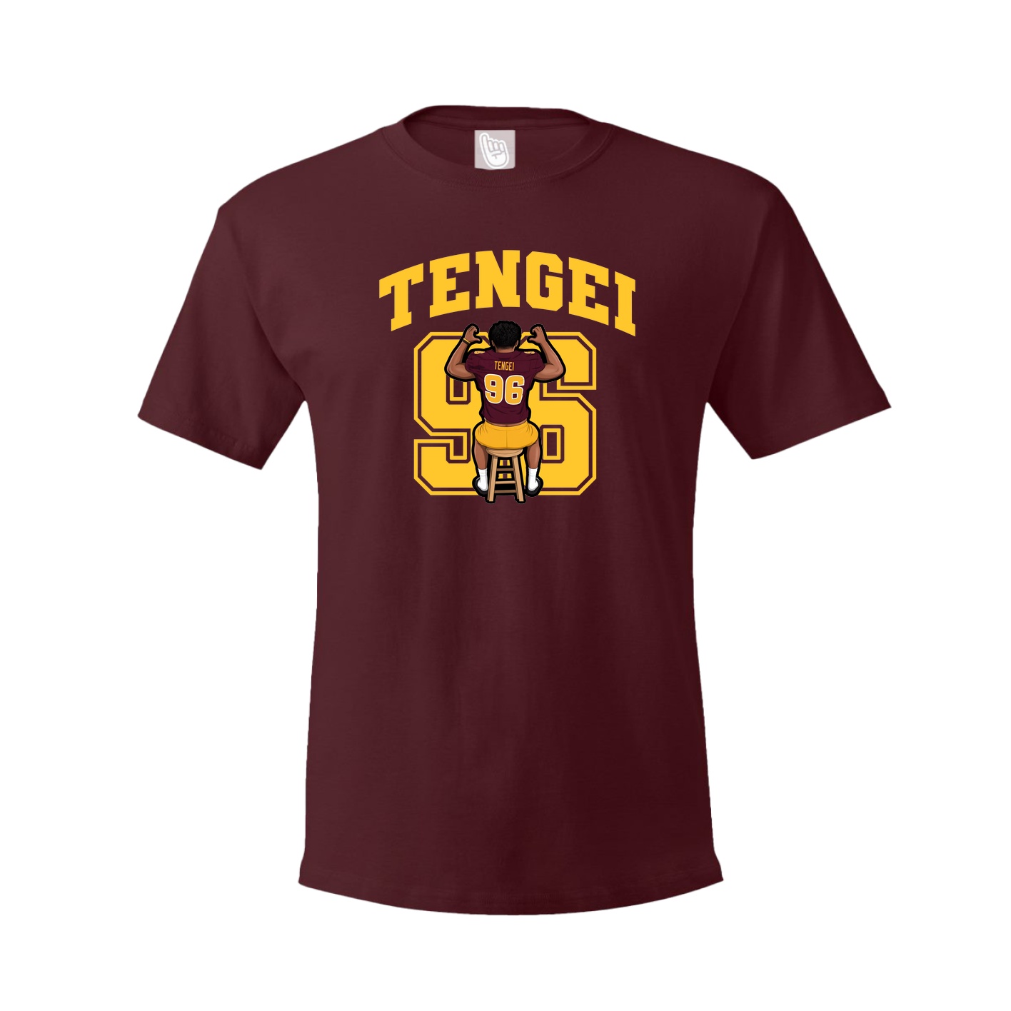 Tee — Number in Maroon