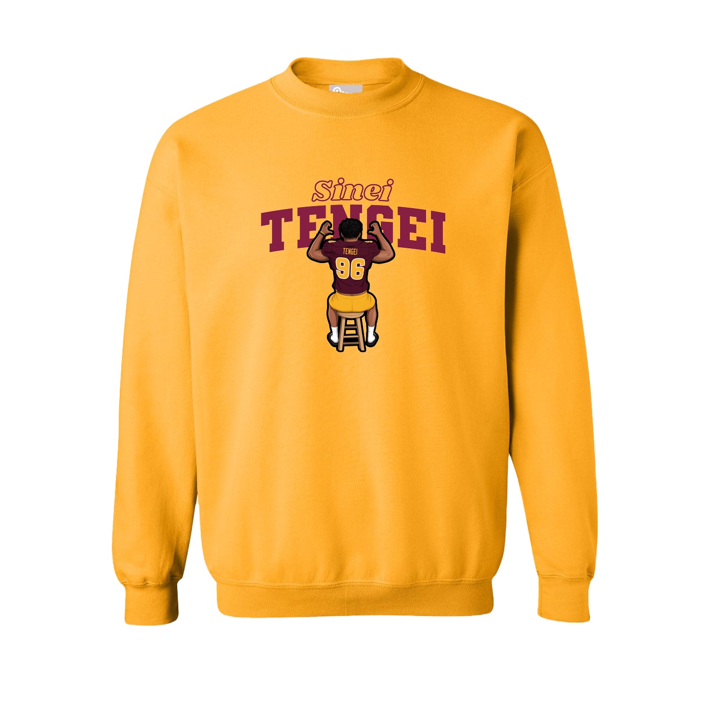 Fleece Crew — Name Arch in Gold