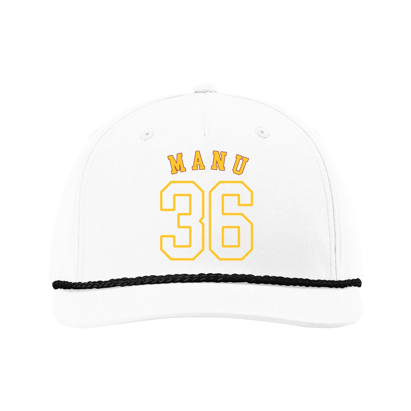 Five-Panel Classic Rope Cap — Shirsey Arch in White