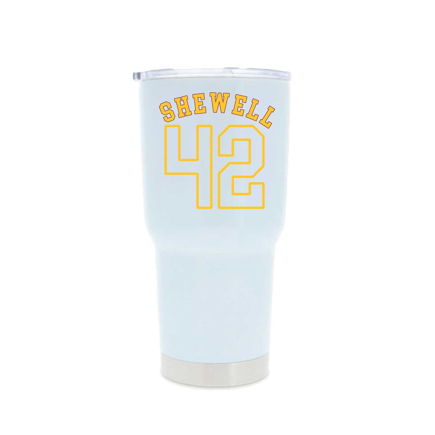 30oz Stainless Steel Tumbler — Shirsey Arch in White