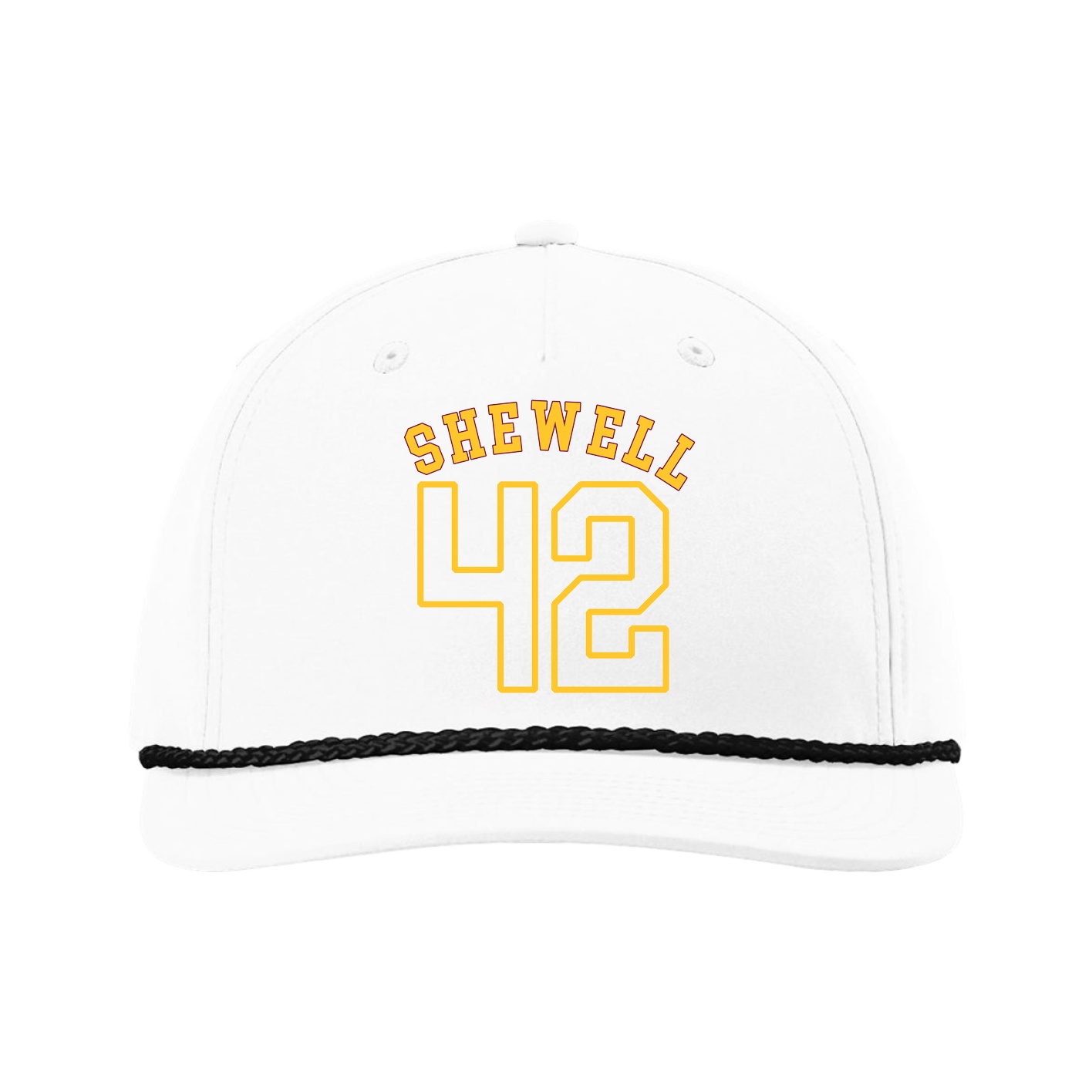 Five-Panel Classic Rope Cap — Shirsey Arch in White