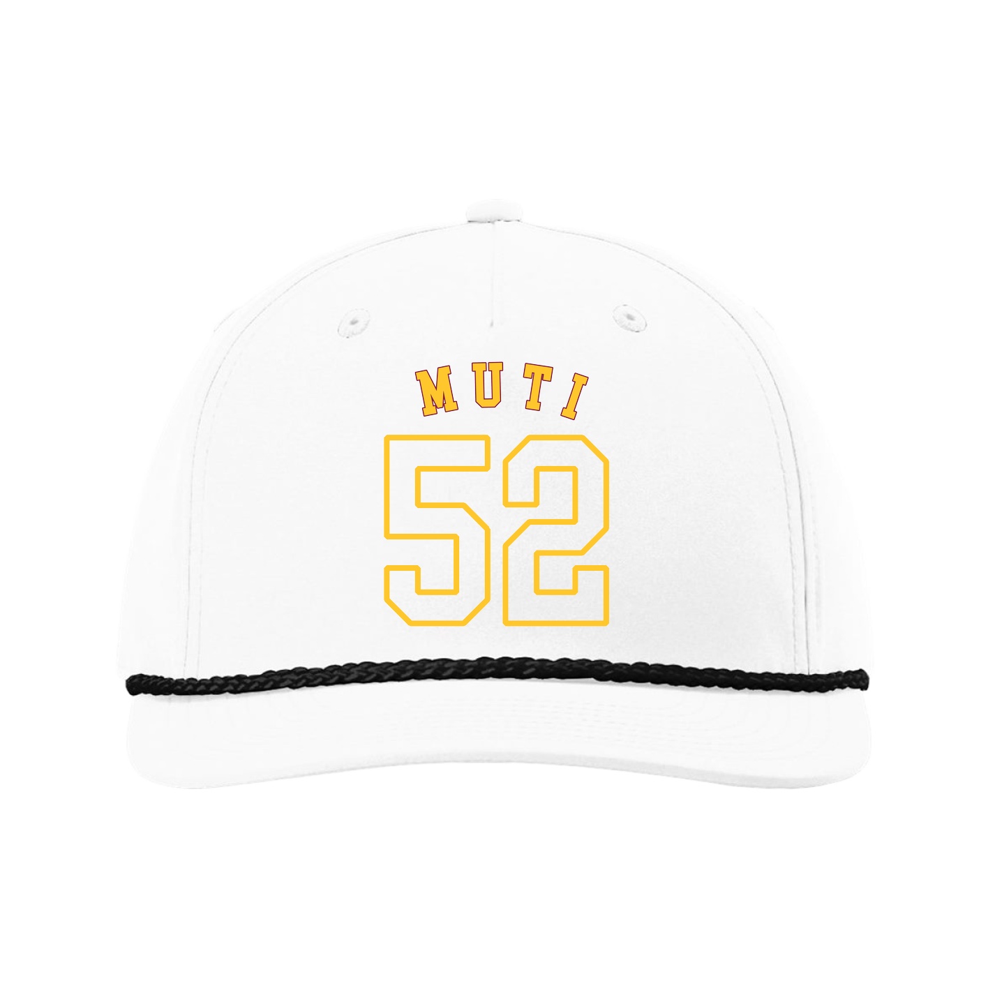 Five-Panel Classic Rope Cap — Shirsey Arch in White