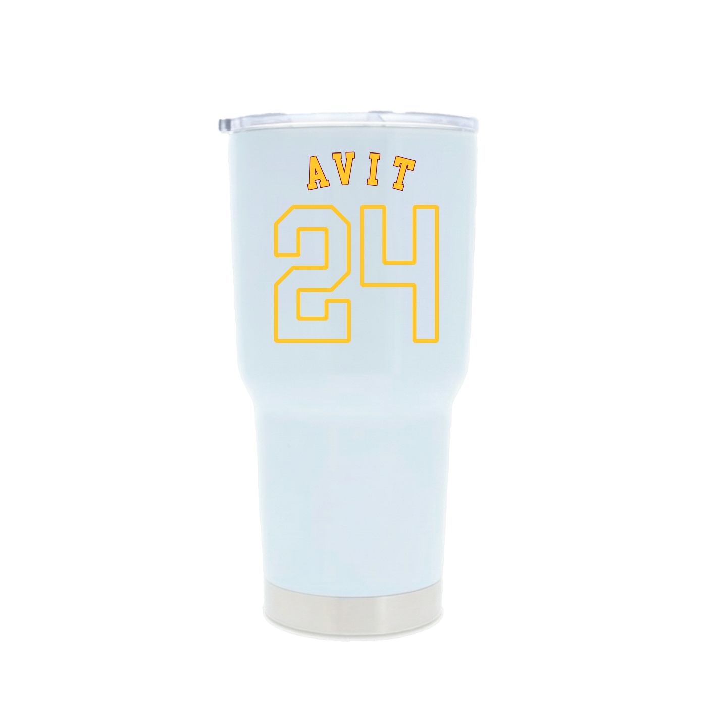 30oz Stainless Steel Tumbler — Shirsey Arch in White