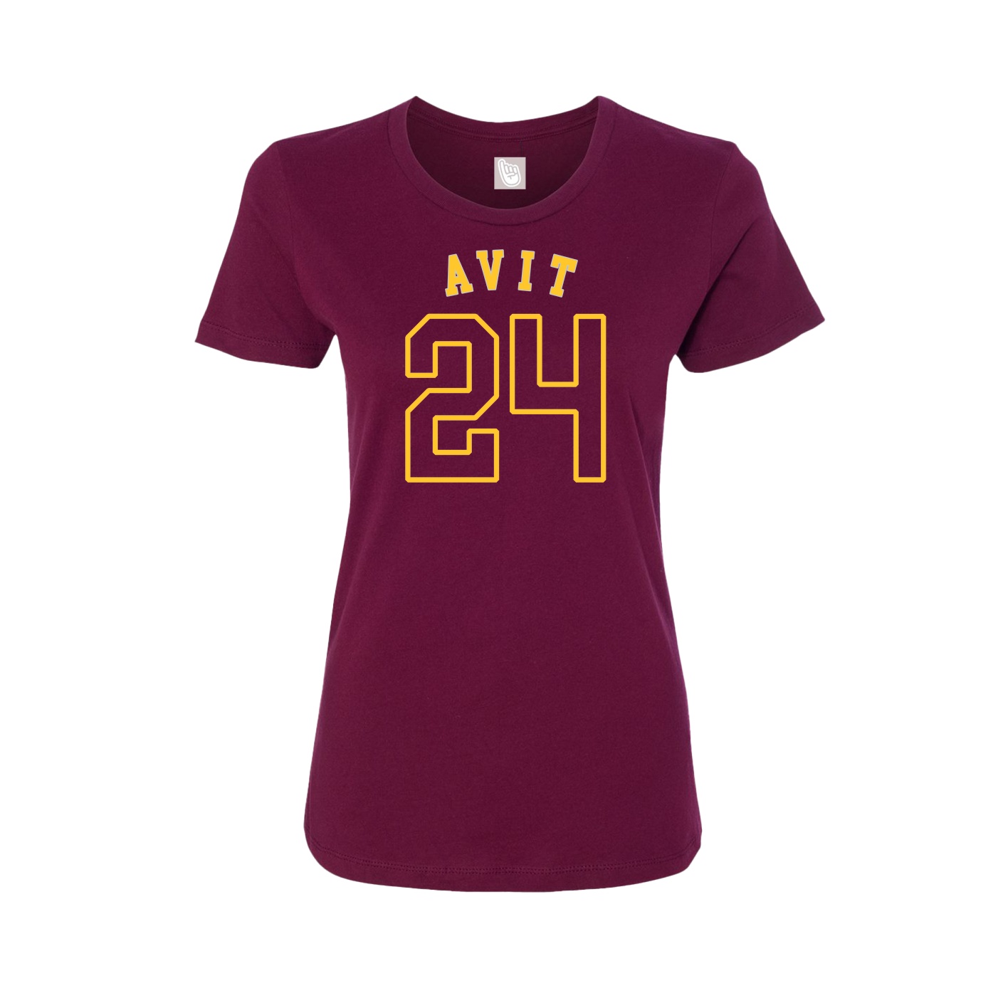 Fitted Women's Tee — Shirsey Arch in Maroon