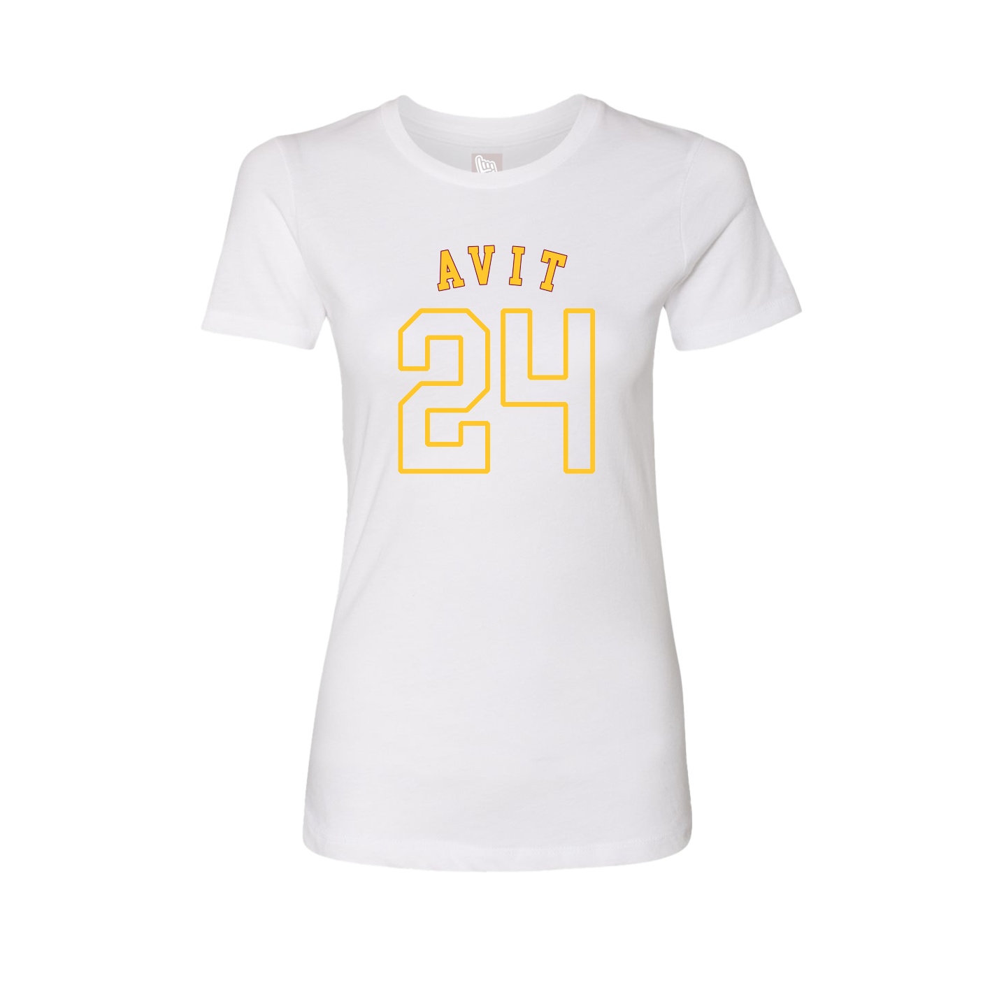 Fitted Women's Tee — Shirsey Arch in White