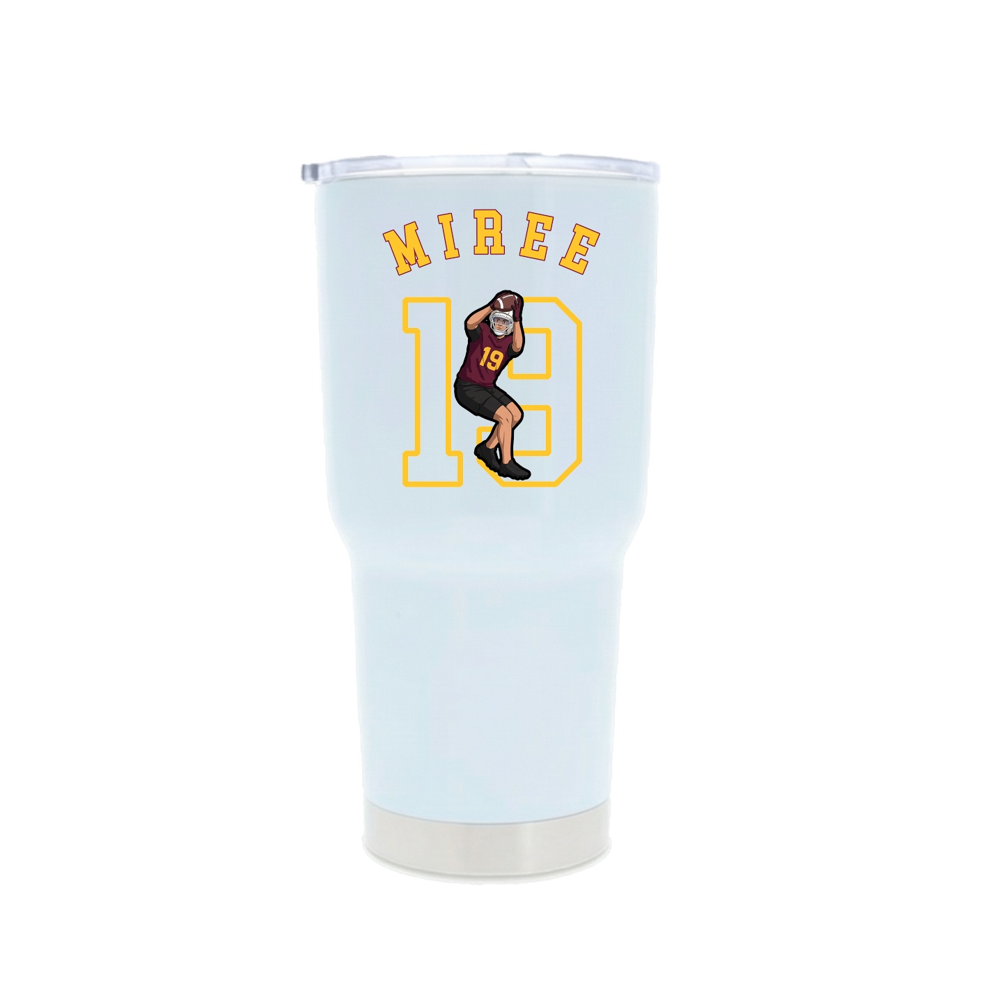 30oz Stainless Steel Tumbler — Shirsey Arch in White