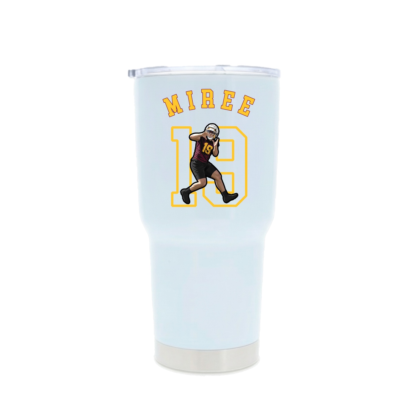30oz Stainless Steel Tumbler — Shirsey Arch in White