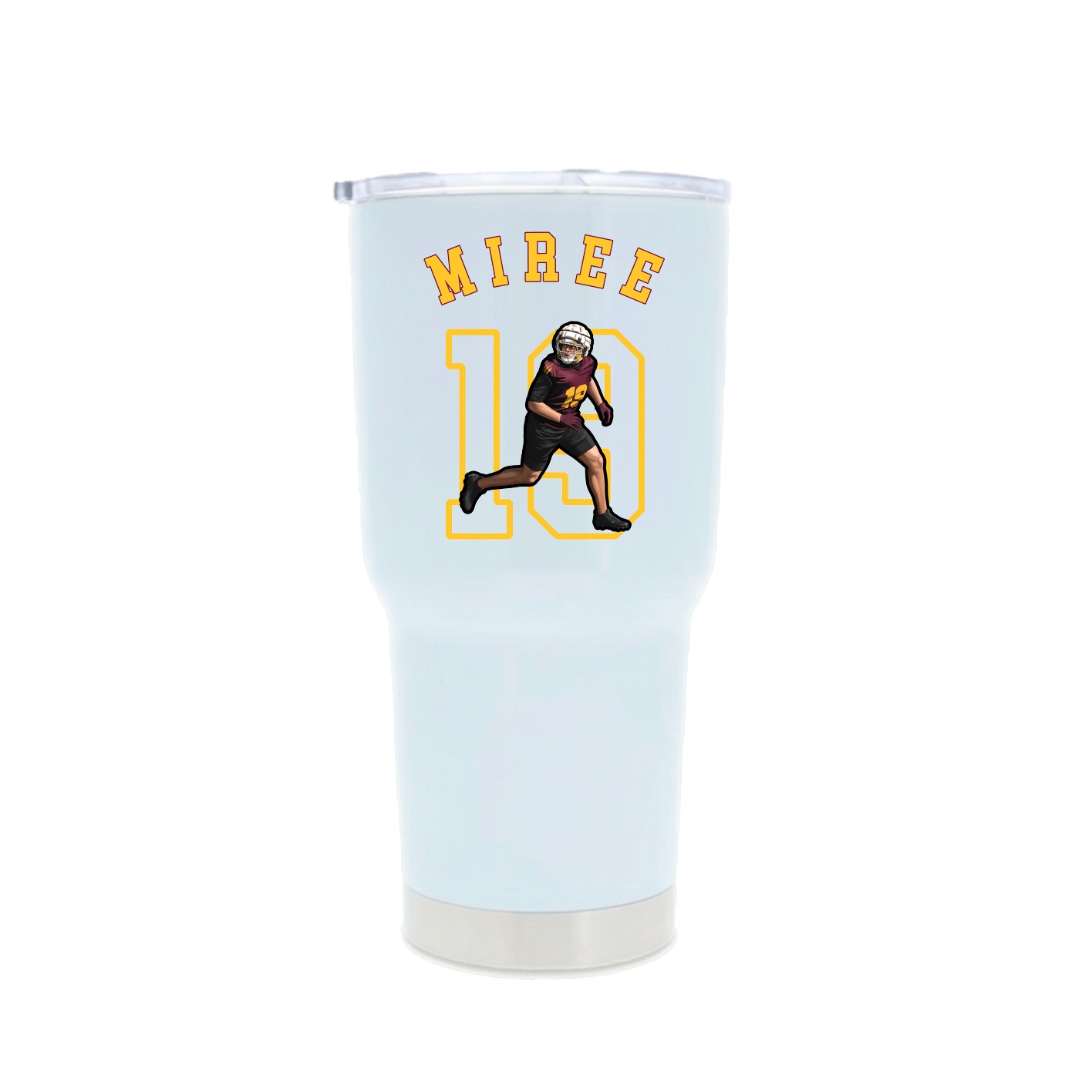 30oz Stainless Steel Tumbler — Shirsey Arch in White