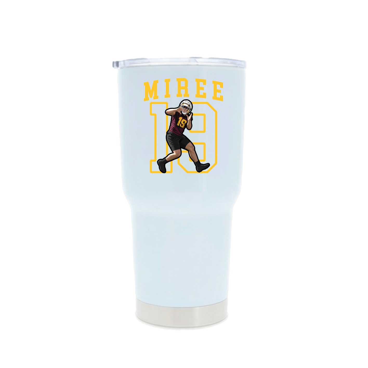 30oz Stainless Steel Tumbler — Shirsey in White