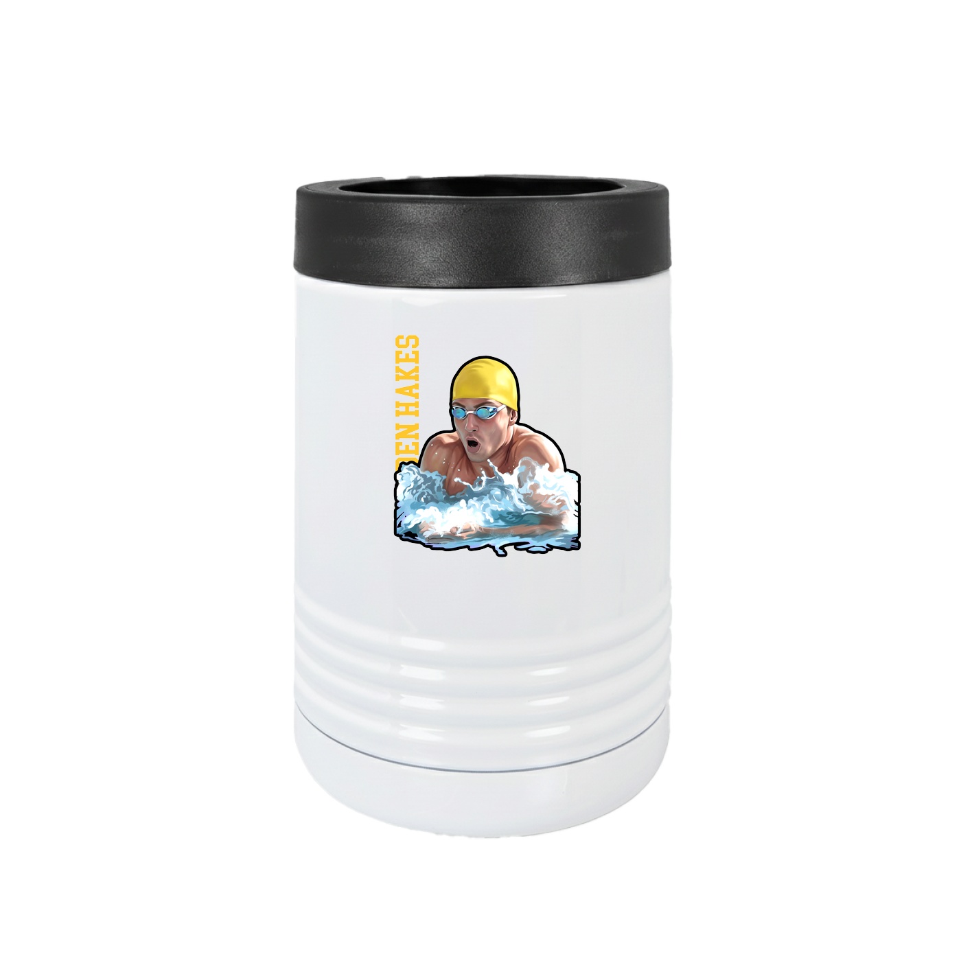 Beverage Holder — Name Vertical in White