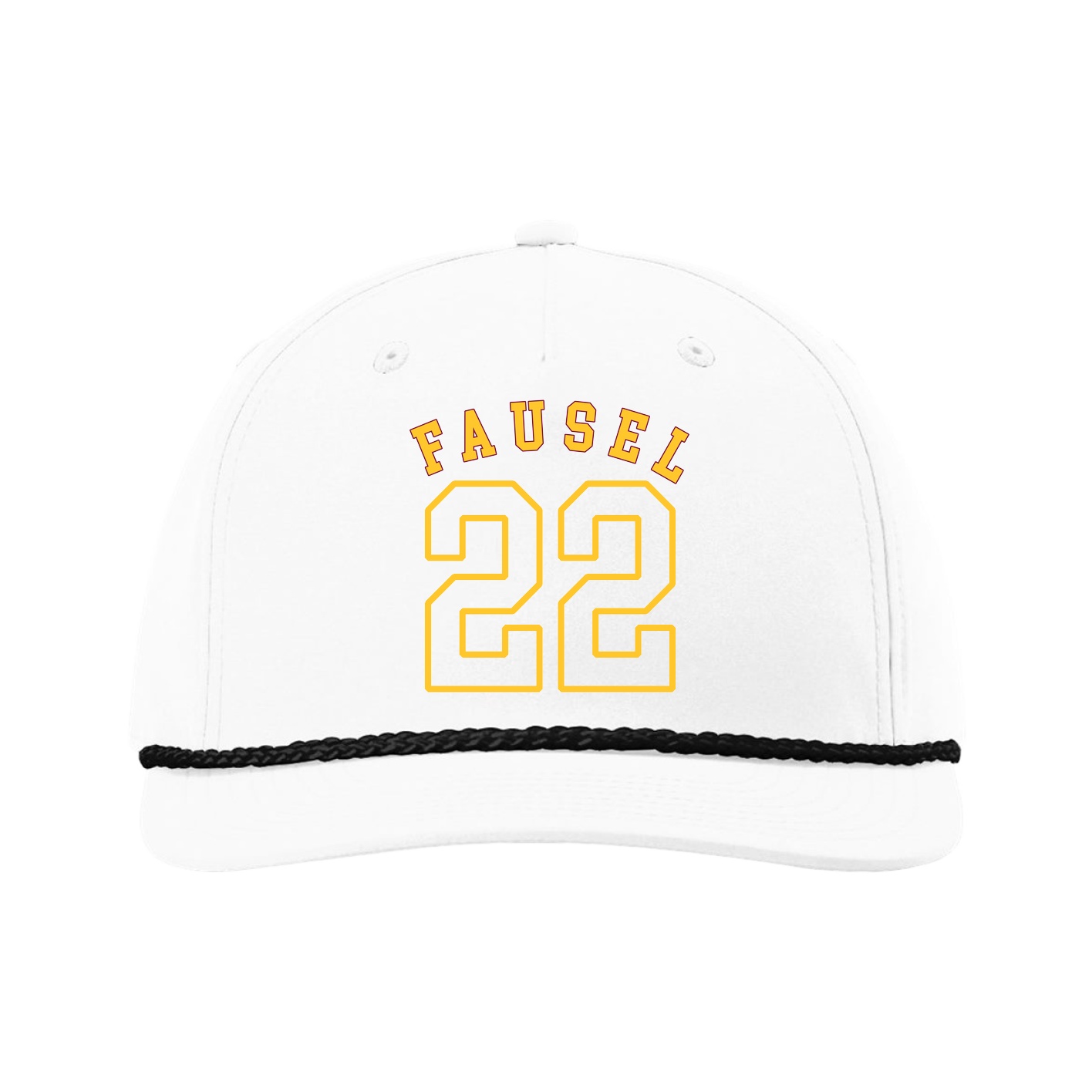 Five-Panel Classic Rope Cap — Shirsey Arch in White
