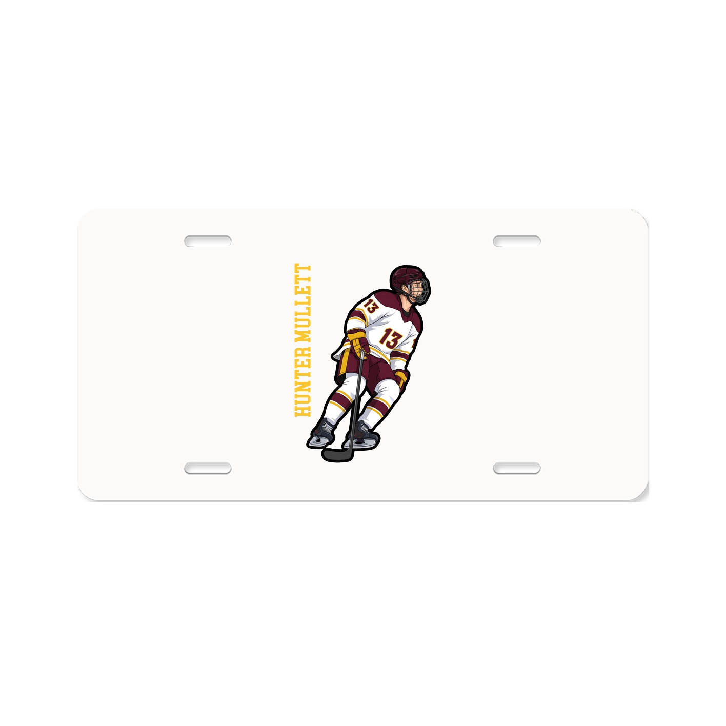 License Plate — Name Vertical in Classic