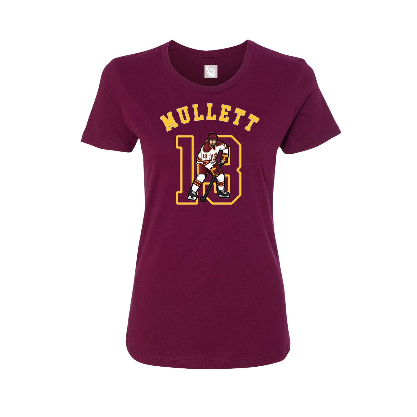 Fitted Women's Tee — Shirsey Arch in Maroon