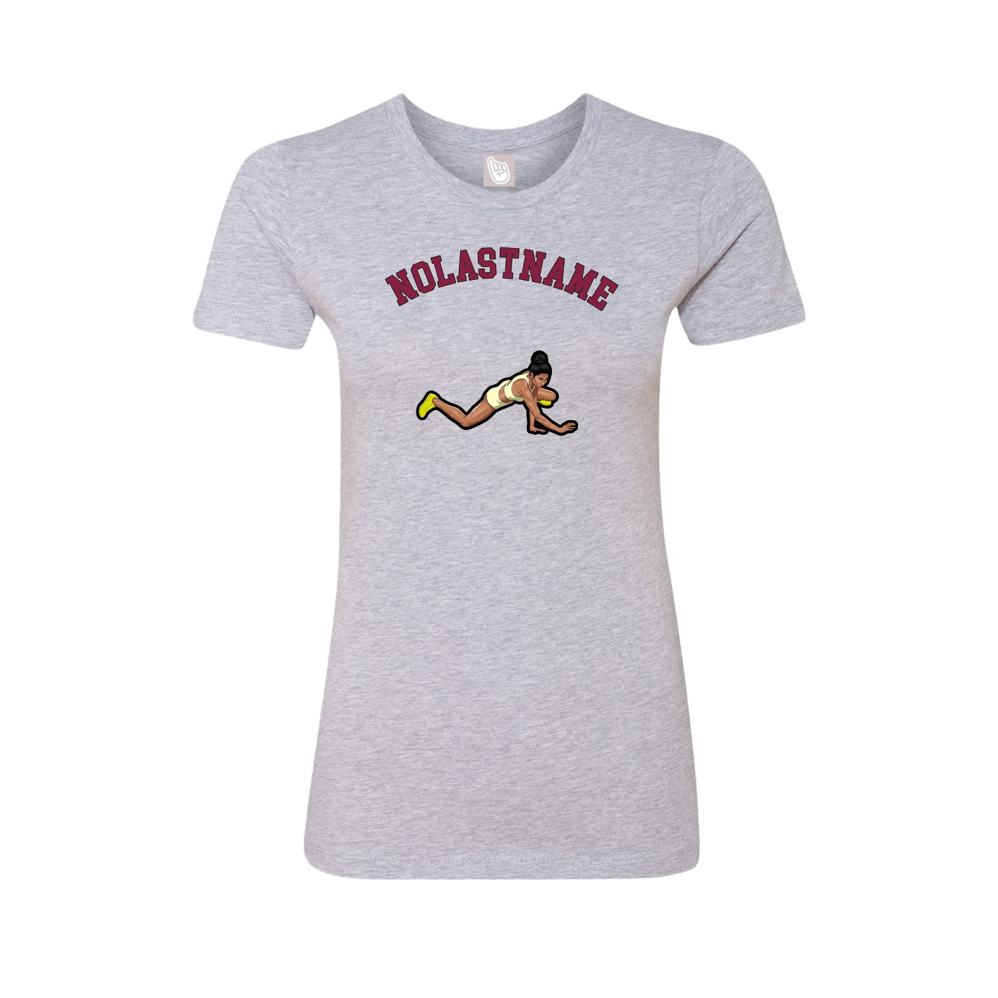 Fitted Women's Tee — Shirsey Arch in Grey