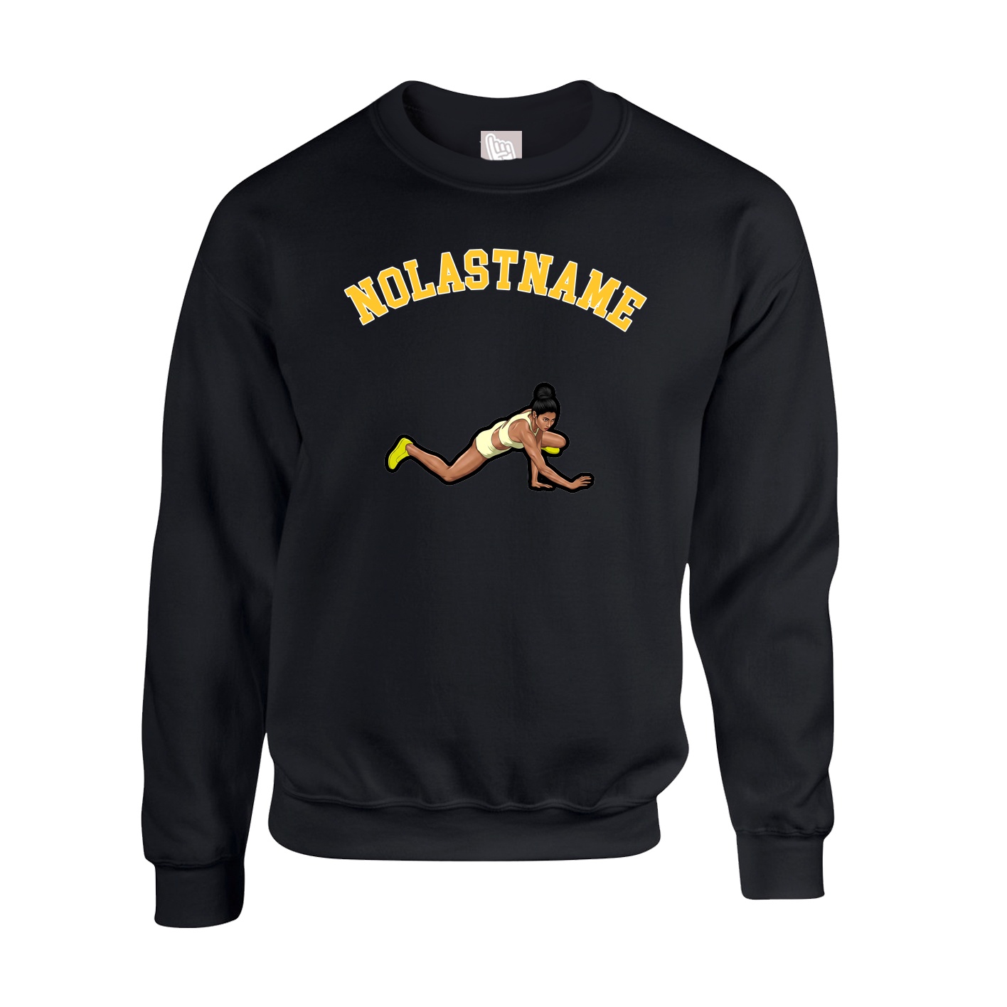 Fleece Crew — Shirsey Arch in Black