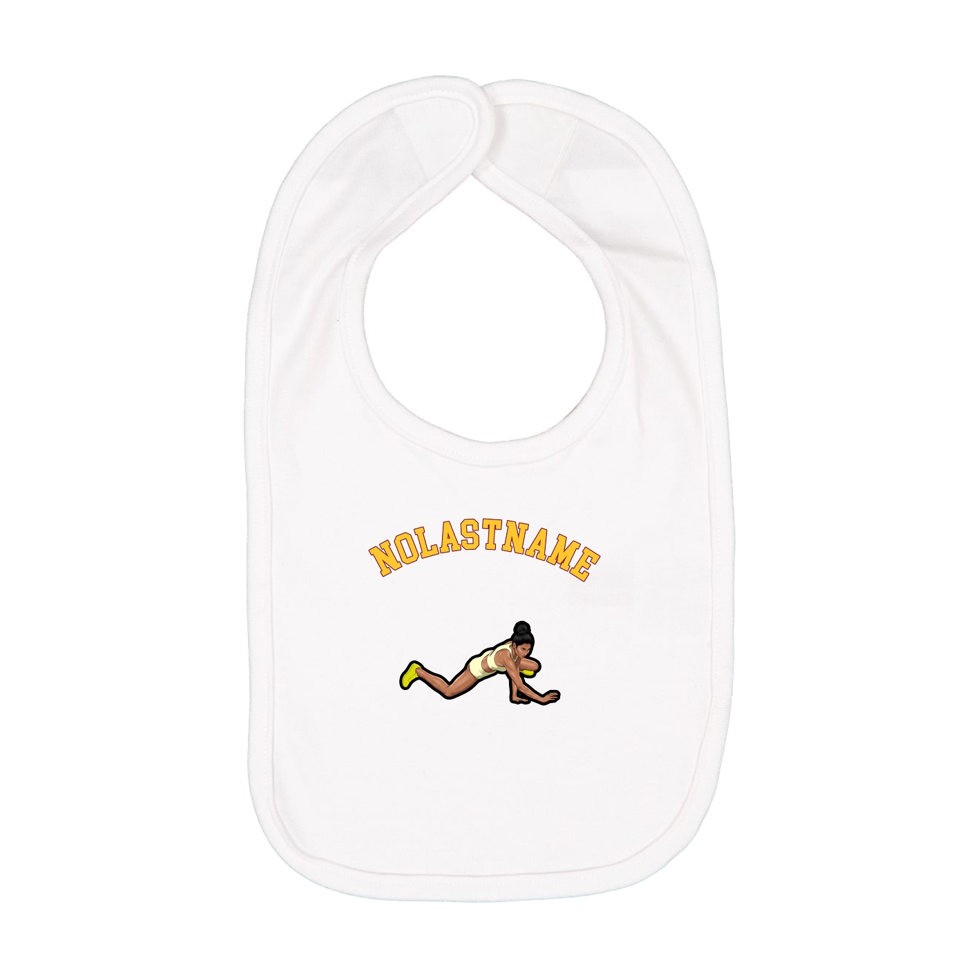Infant Bib — Shirsey Arch in White