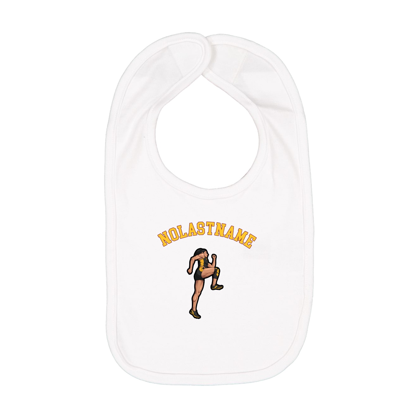 Infant Bib — Shirsey Arch in White
